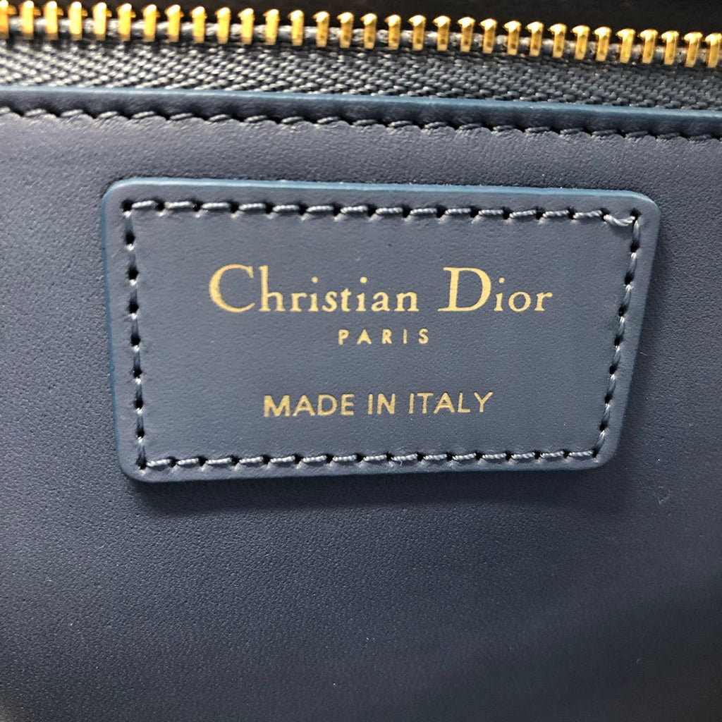 Christian Dior 30 Montaigne Crossbody Shoulder Bag Leather Blue Pre-owned
