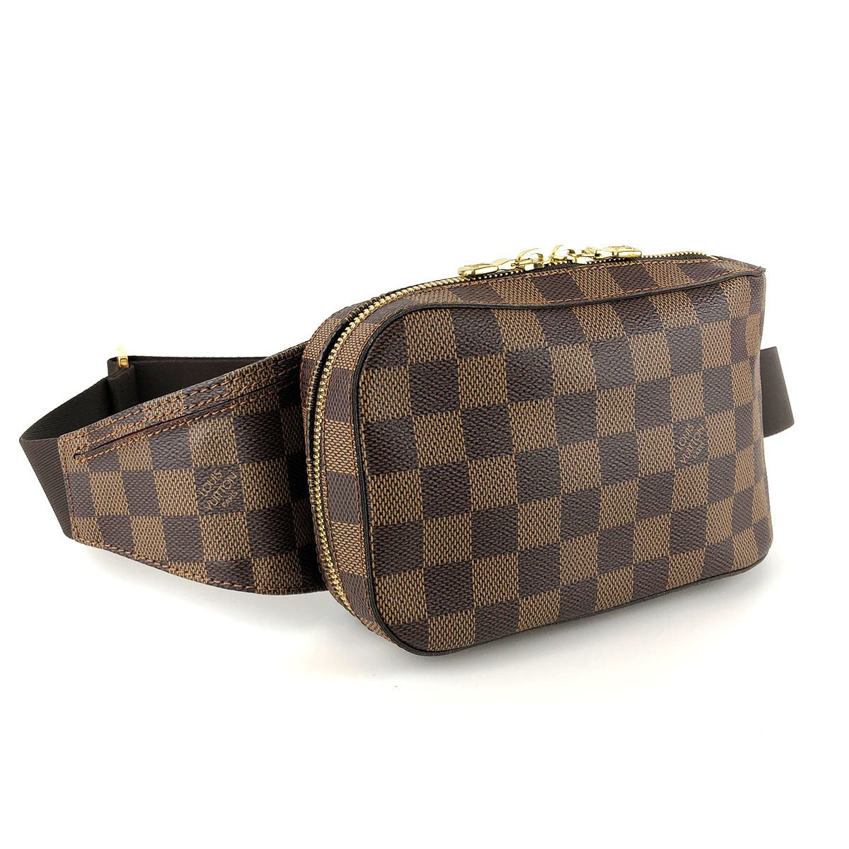 [CLEARANCE]Louis Vuitton N51994 Geronimos Waist Bag, Damier Canvas/Nylon, Brown, Shoulder Bag, Gold Hardware, Unisex PRE-OWNED