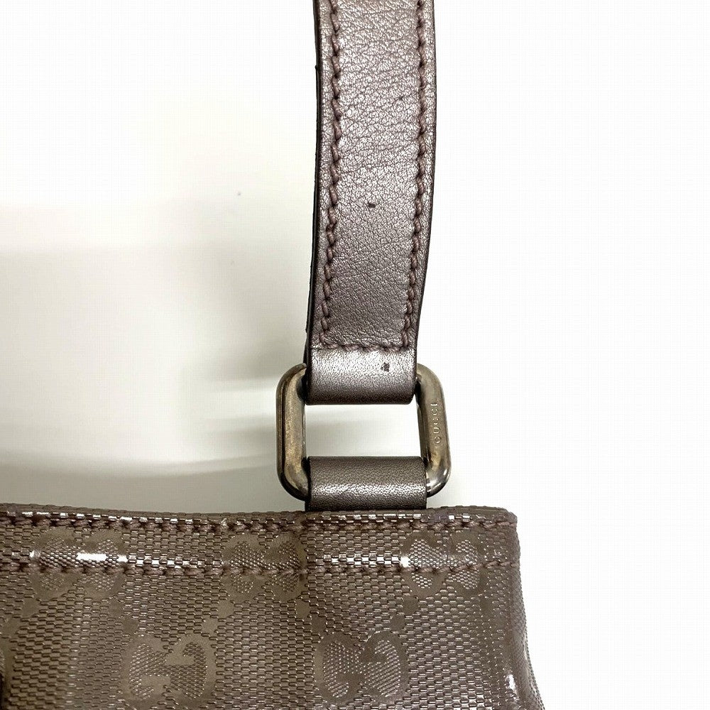 Gucci 201538 GG Imprime Crossbody Shoulder Bag/Body Bag Metallic Pink/Brown Pre-owned