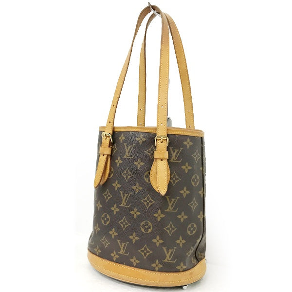 [CLEARANCE]Louis Vuitton Bucket PM/M42238 Monogram Tote Bag/Shoulder Bag, Non-sticky PRE-OWNED