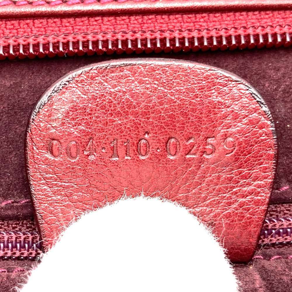 Old Gucci 004 110 0259 Clutch Bag Leather Wine Red PRE-OWNED