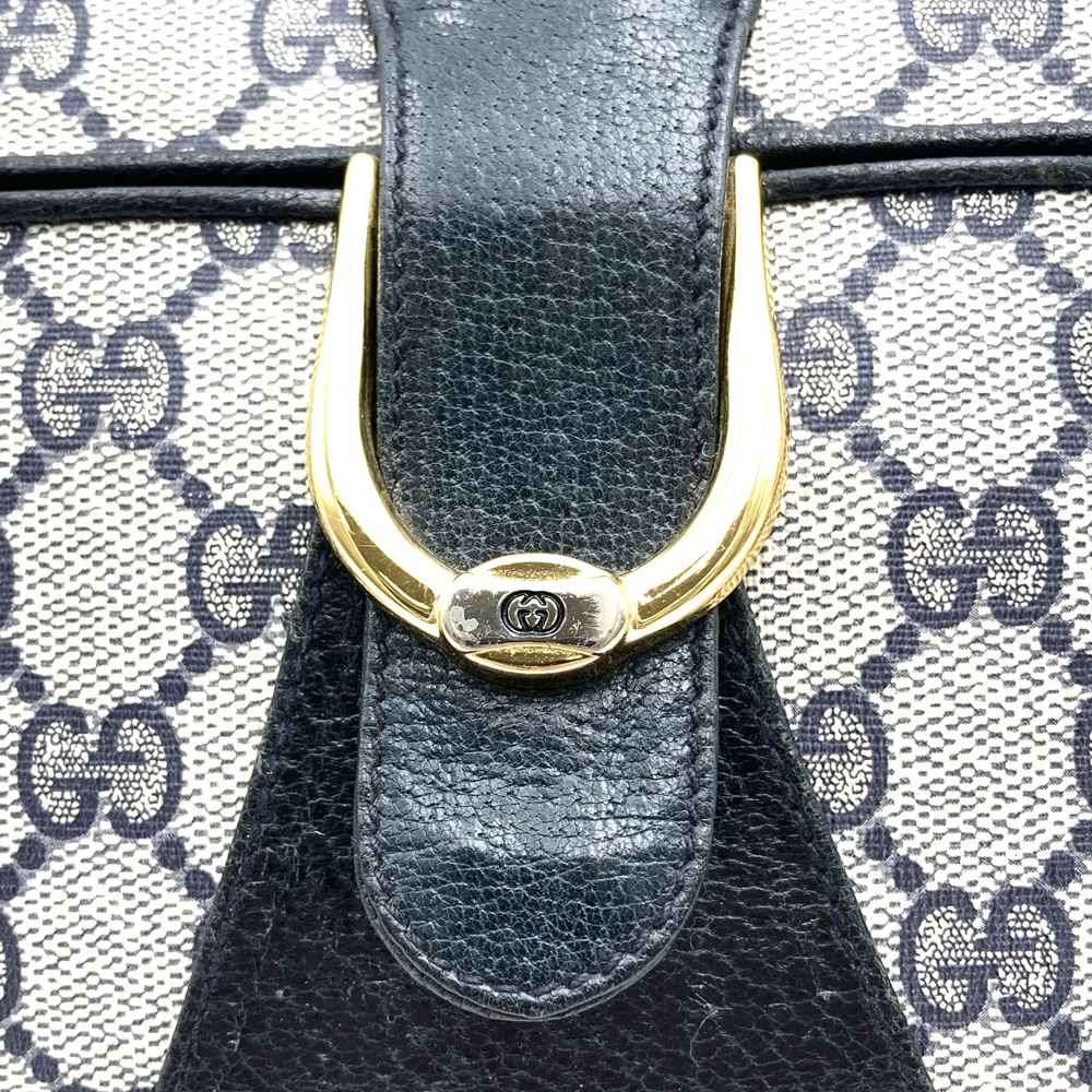 Gucci 904 02 025 GG Supreme Crossbody Shoulder Bag Canvas Navy Pre-owned