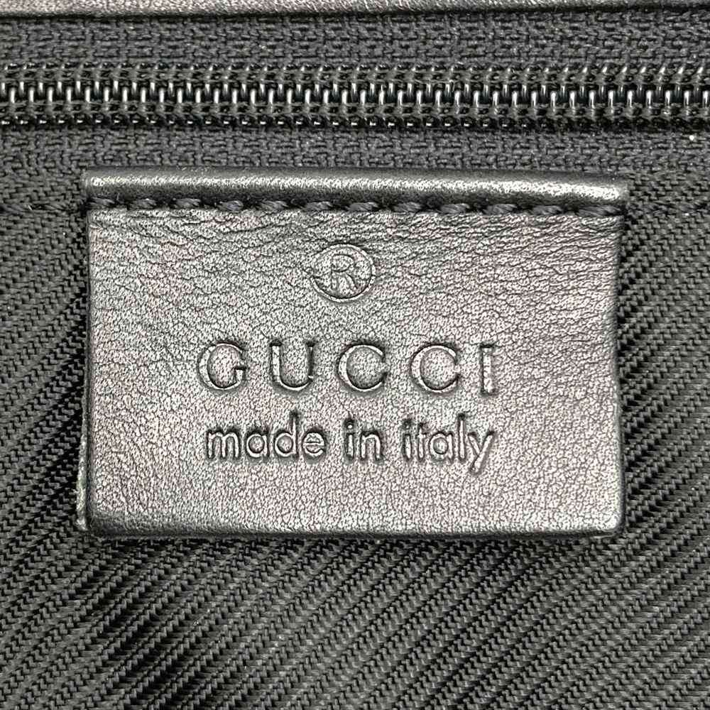 Gucci 002 1099 Small Tote Bag in Black GG Canvas/Leather, High-End Brand PRE-OWNED