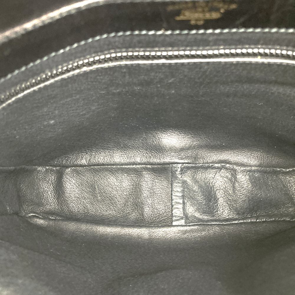 Gucci Horseshoe Shoulder Bag Suede/Leather Black Pre-owned