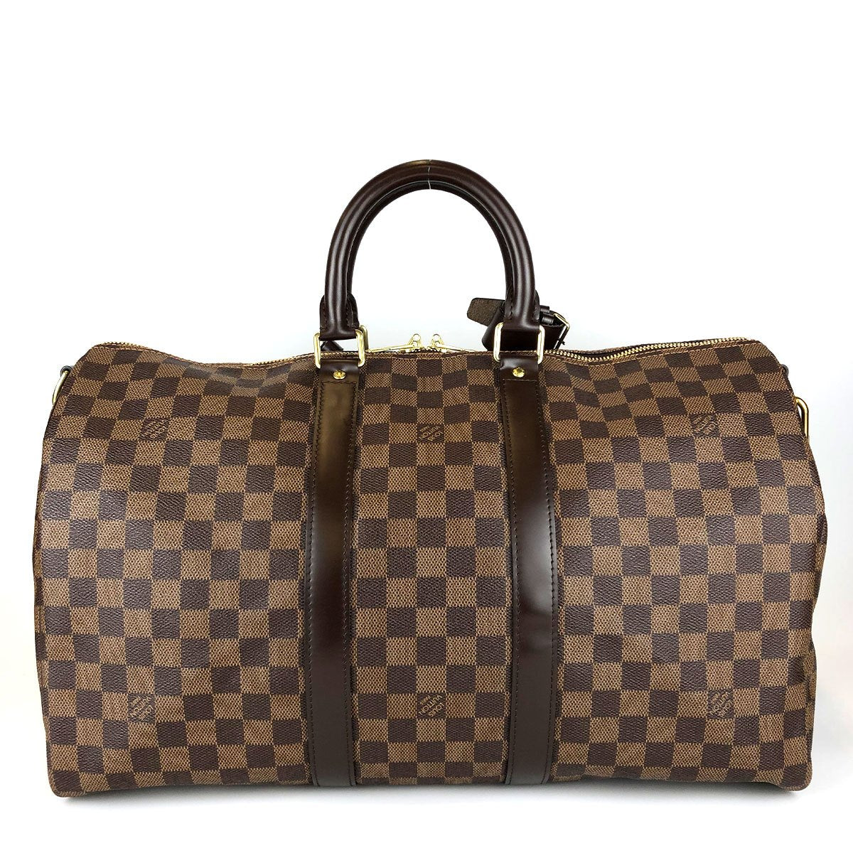 Louis Vuitton Keepall Bandouliere 45 N41428 Boston/Shoulder Bag, 2-Way, Damier Canvas/Leather, Damier Ebene Brown, Travel Bag, Unisex, Women's/Men's PRE-OWNED