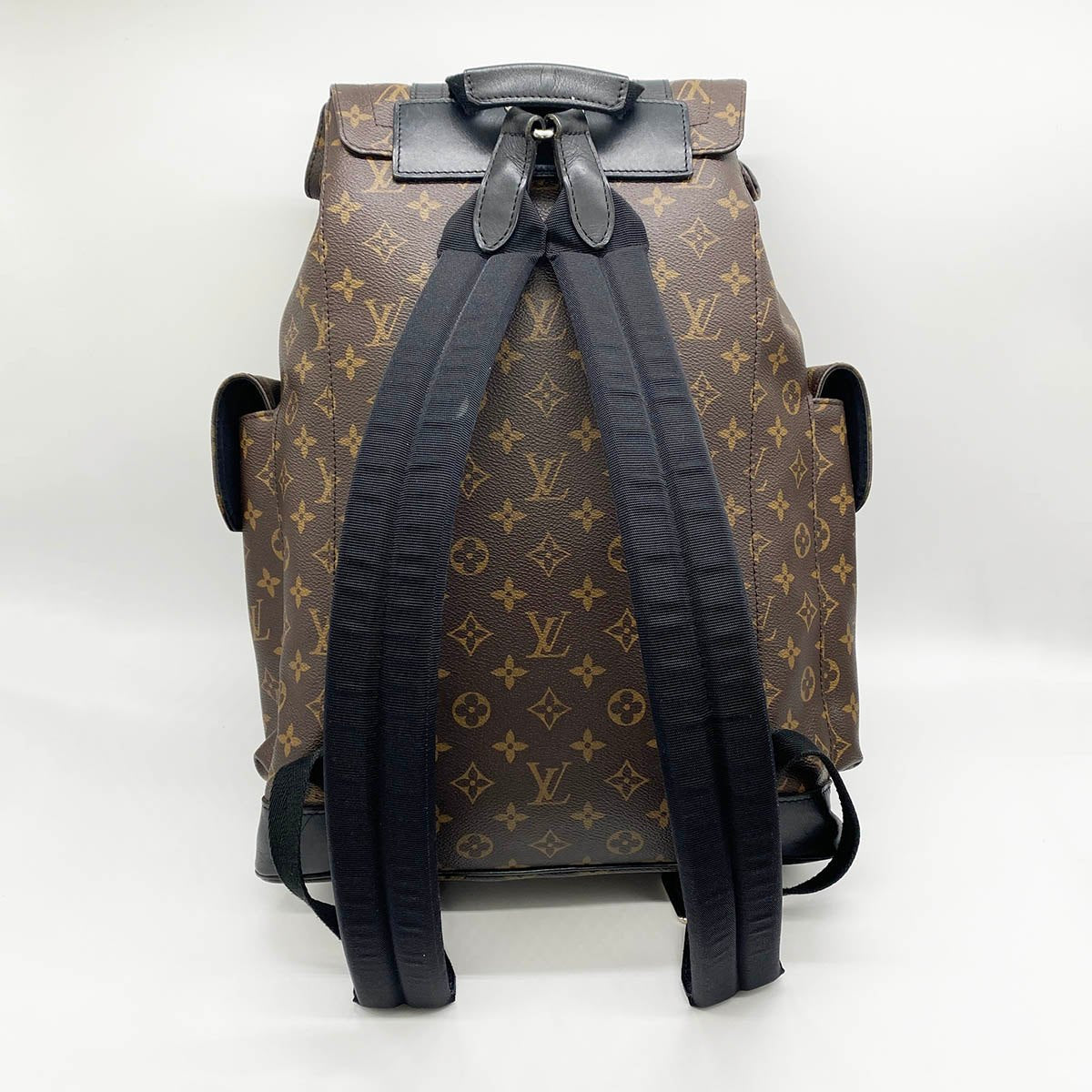Louis Vuitton Christopher PM Backpack Monogram Macassar Brown/Black Pre-owned