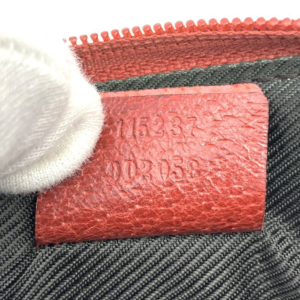 Gucci 115237 Pouch, Accessory Case, Makeup Pouch, Cosmetic Case, GG Canvas, Red PRE-OWNED