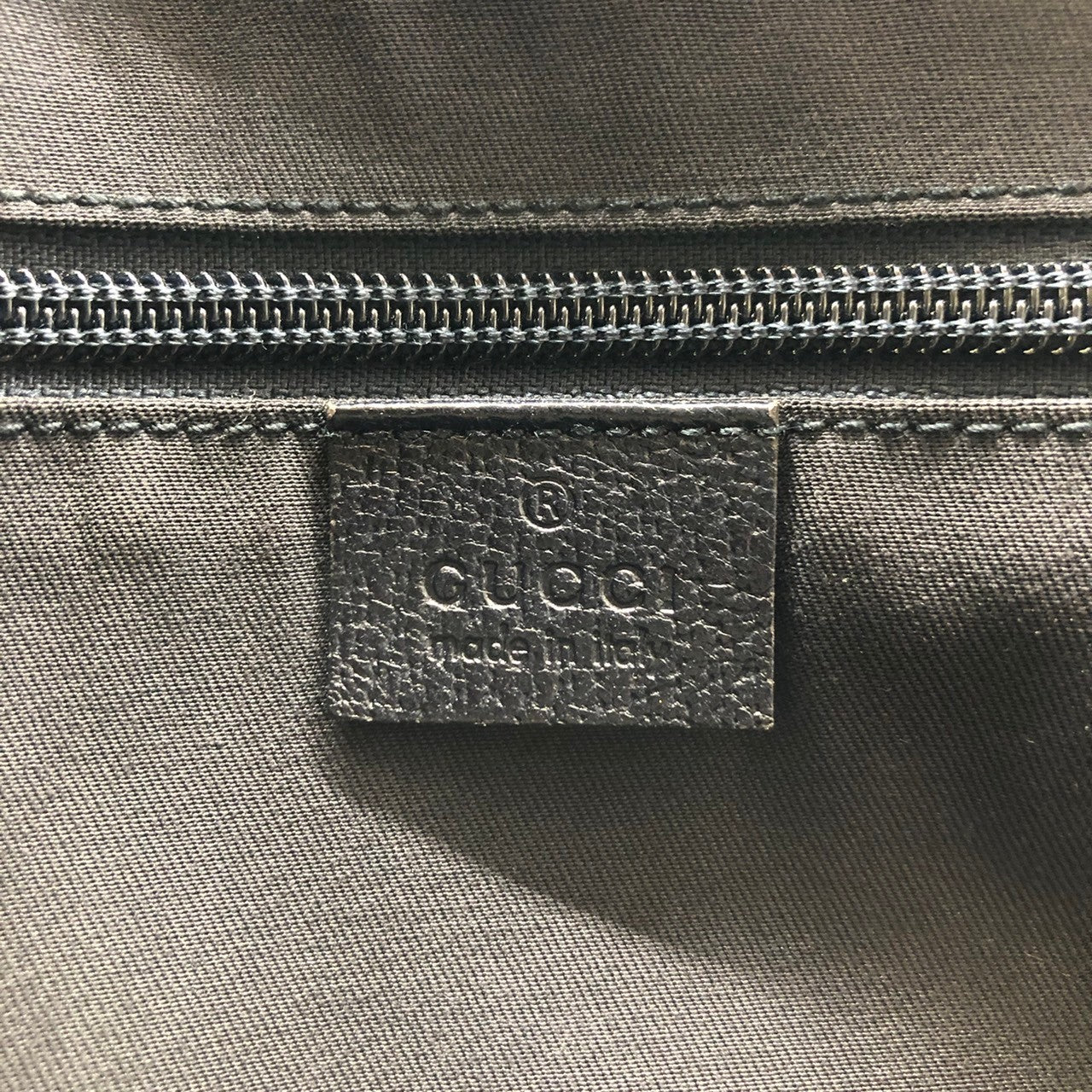 Gucci 131230 Tote Bag Navy Blue GG Canvas/Leather Sherry Line PRE-OWNED