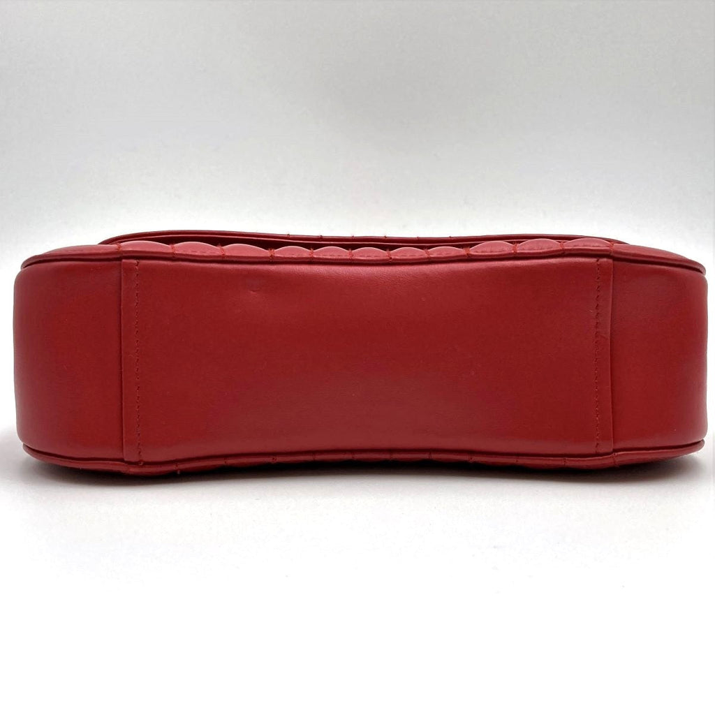 [CLEARANCE]Prada Diagram Chain Shoulder Bag in Red Leather with Mini Pouch (Mirror) PRE-OWNED