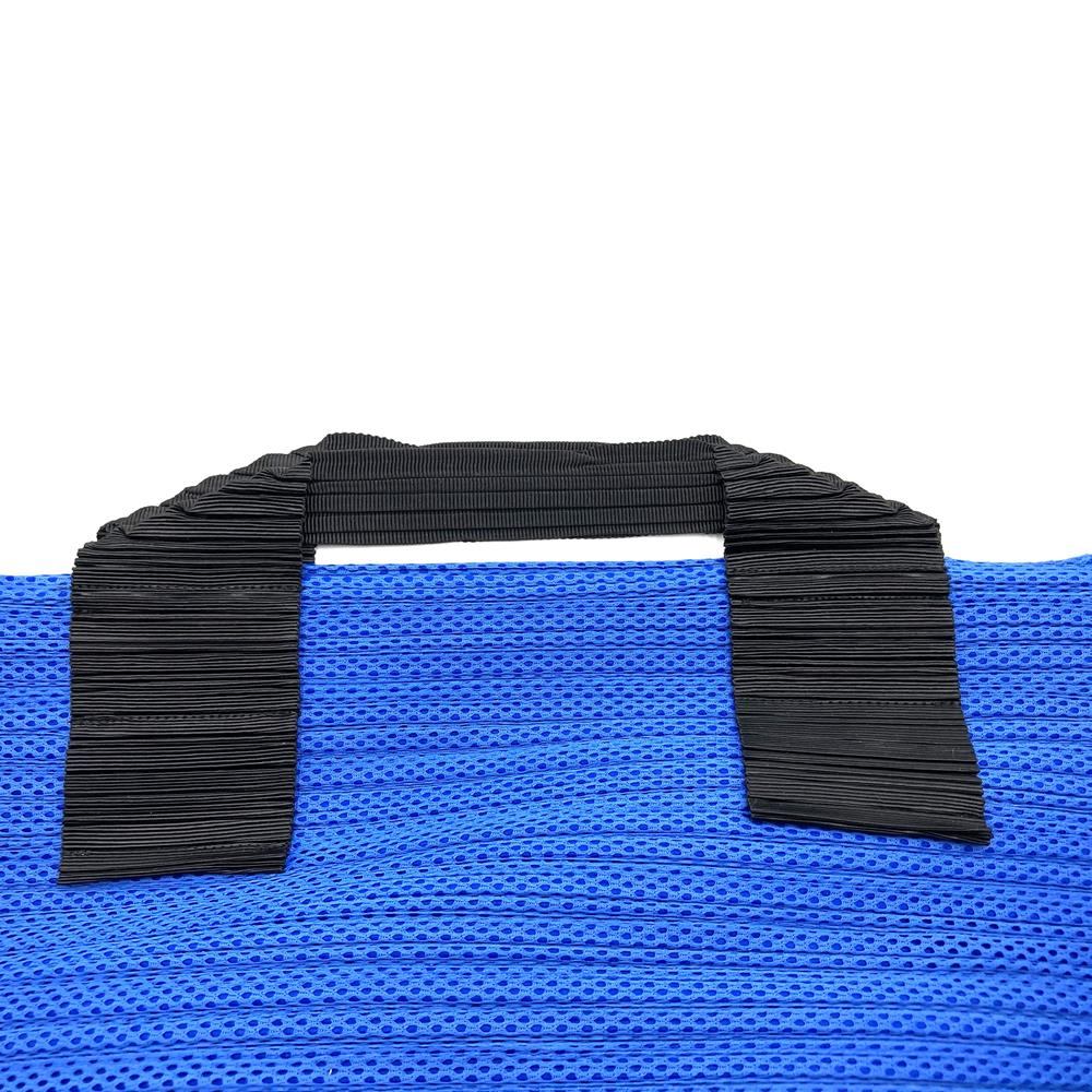 Issey Miyake Pleats Please Mini Handbag Polyester Blue/Black Pre-owned