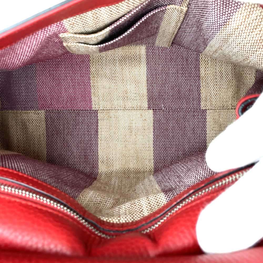 Gucci 392013 Bamboo 2-Way Handbag/Shoulder Bag Leather Red Pre-owned