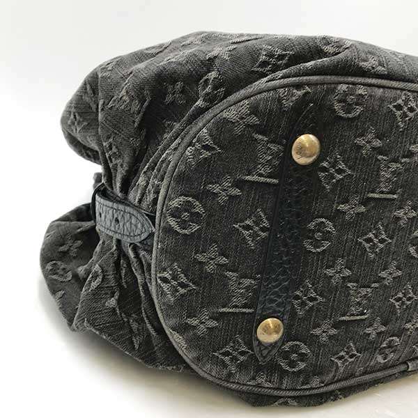 Louis Vuitton M95510/Monogram Denim XL Monogram Denim Shoulder Bag Black One-Shoulder Monogram Denim PRE-OWNED