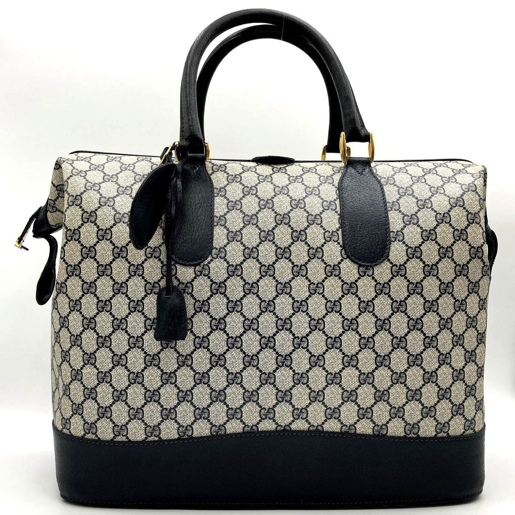 Gucci Boston bag/travel bag in GG Supreme navy PRE-OWNED