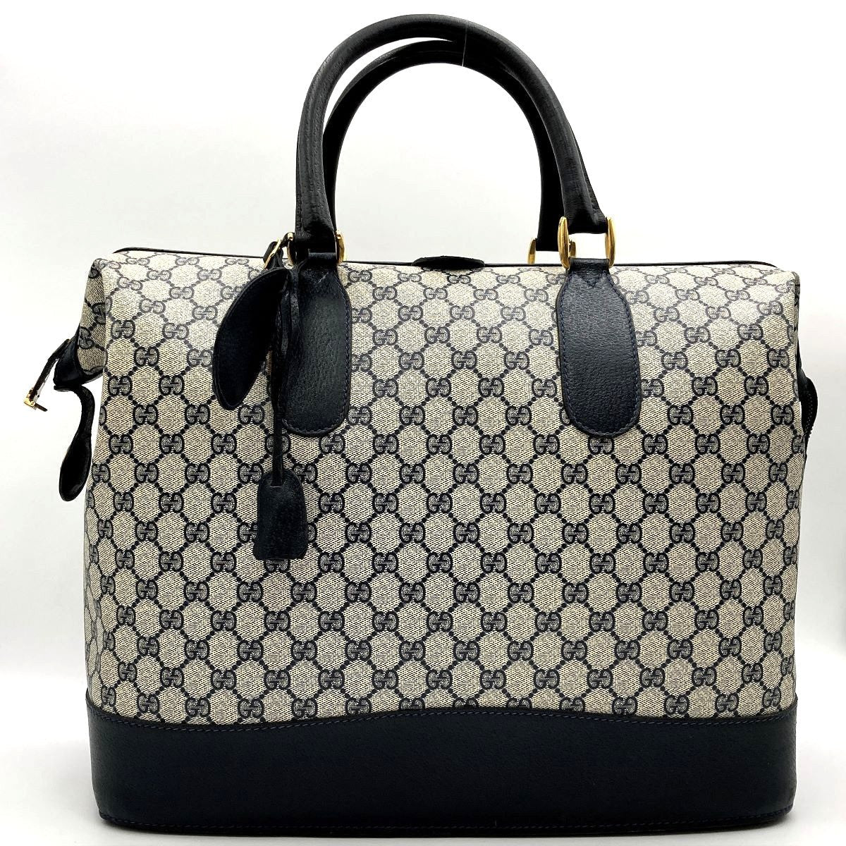 Gucci Boston bag/travel bag in GG Supreme navy PRE-OWNED