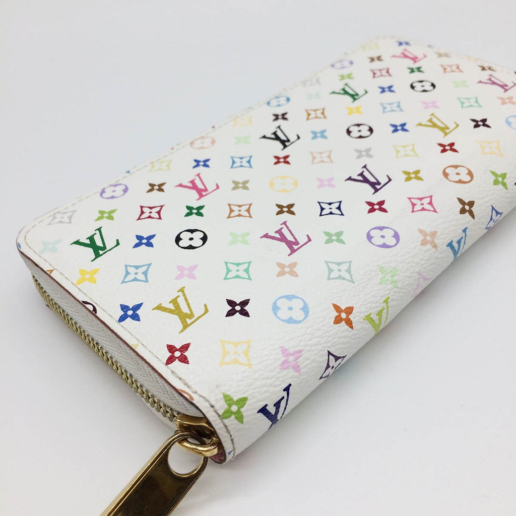 [CLEARANCE]Louis Vuitton M60241 Zippy Wallet Rich Monogram Multicolor White PRE-OWNED