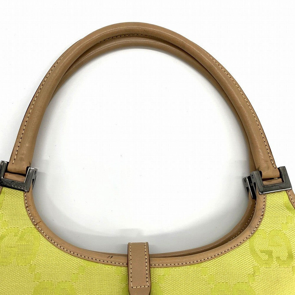 Gucci 002 1068 Jackie Shoulder Bag, Mini Bag, Slim, Yellow/Beige, GG Canvas and Leather. PRE-OWNED