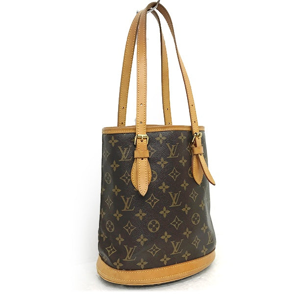 [CLEARANCE]Louis Vuitton Bucket PM/M42238 Monogram Tote Bag/Shoulder Bag, Non-sticky PRE-OWNED