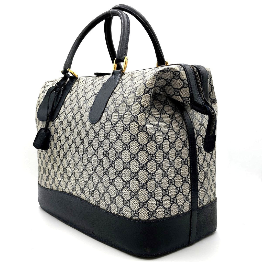 Gucci Boston bag/travel bag in GG Supreme navy PRE-OWNED