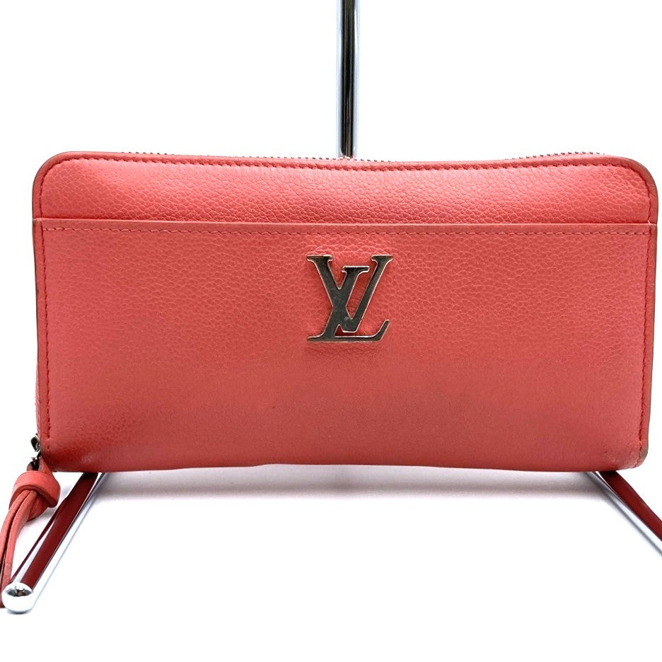 Louis Vuitton M69066 Zippy Lock Me Long Wallet in Blossom Pink Leather PRE-OWNED