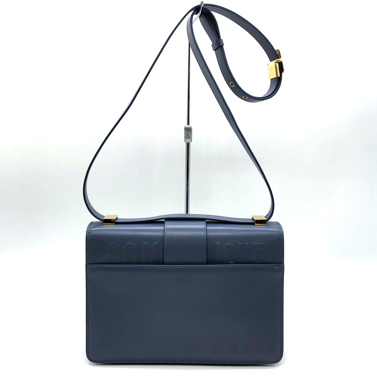 Christian Dior 30 Montaigne Crossbody Shoulder Bag Leather Blue Pre-owned