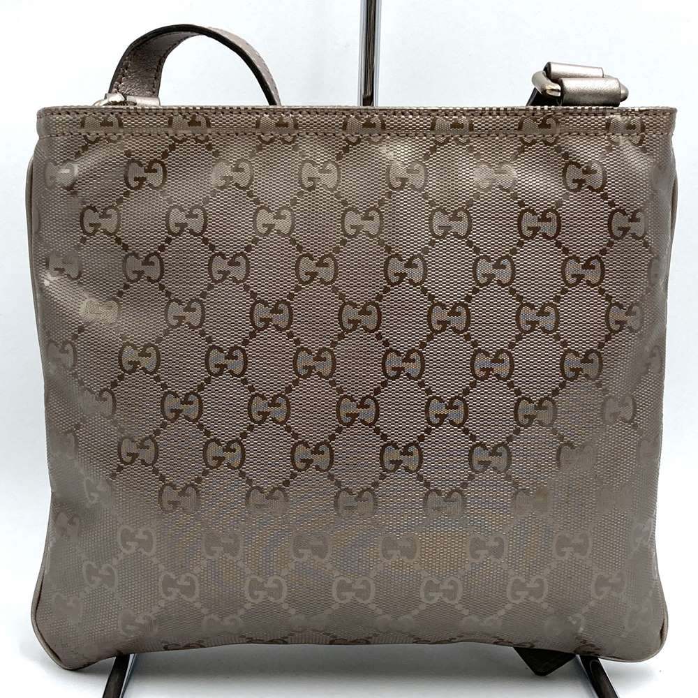 Gucci 201538 GG Imprime Crossbody Shoulder Bag/Body Bag Metallic Pink/Brown Pre-owned