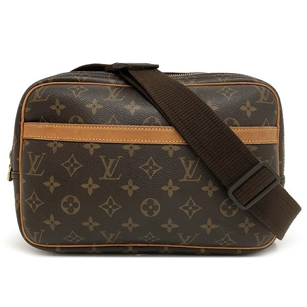Louis Vuitton M45254 Reporter PM Shoulder Bag Monogram Canvas Brown Pre-owned
