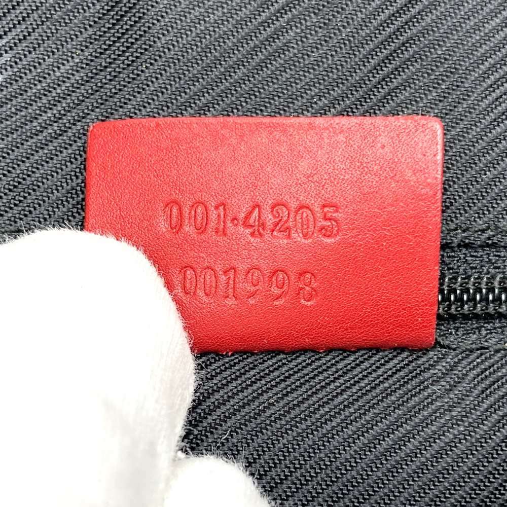 Gucci 001 4205 Shoulder Bag GG Canvas/Leather Brown/Red Pre-owned