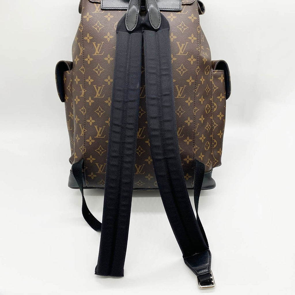 Louis Vuitton Christopher PM Backpack Monogram Macassar Brown/Black Pre-owned