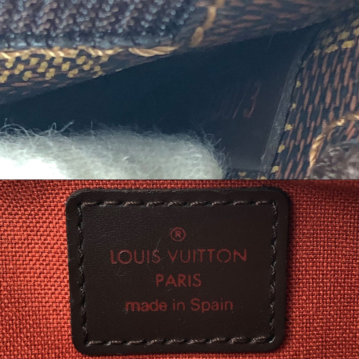 Louis Vuitton N51994 Geronimos Waist Bag, Damier Canvas/Nylon, Brown, Shoulder Bag, Gold Hardware, Unisex PRE-OWNED