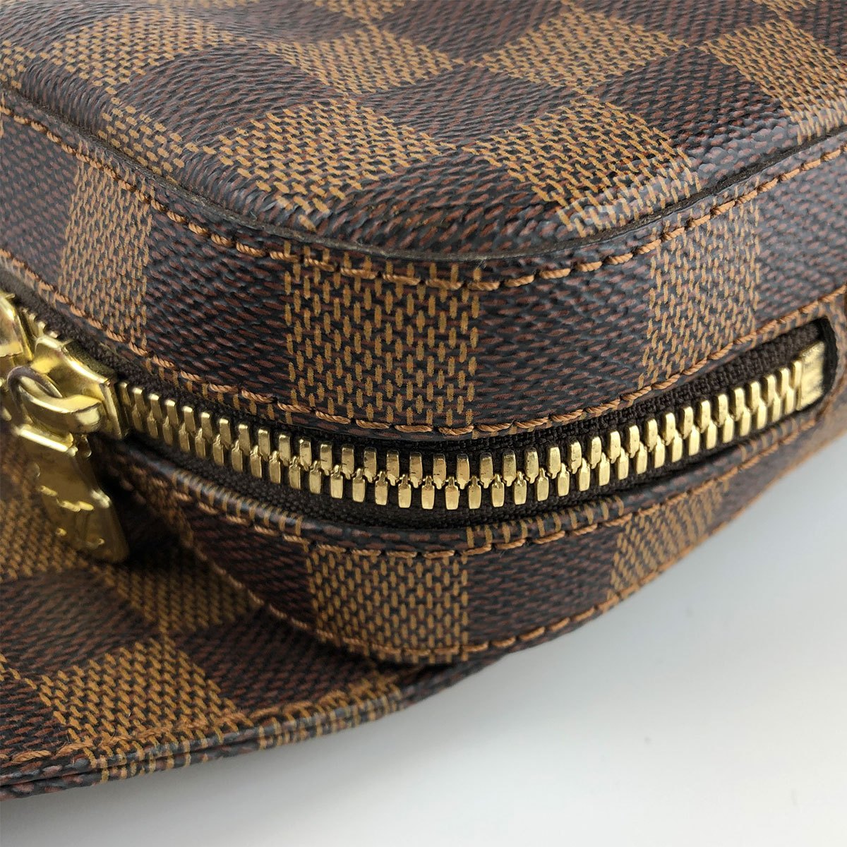 Louis Vuitton N51994 Geronimos Waist Bag, Damier Canvas/Nylon, Brown, Shoulder Bag, Gold Hardware, Unisex PRE-OWNED