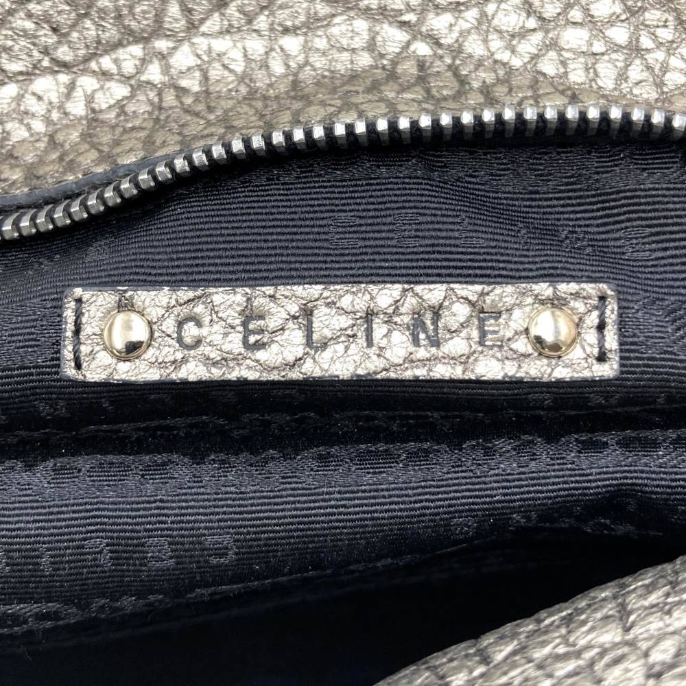 Celine Bittersweet Handbag in Silver Metallic Leather (160663) PRE-OWNED