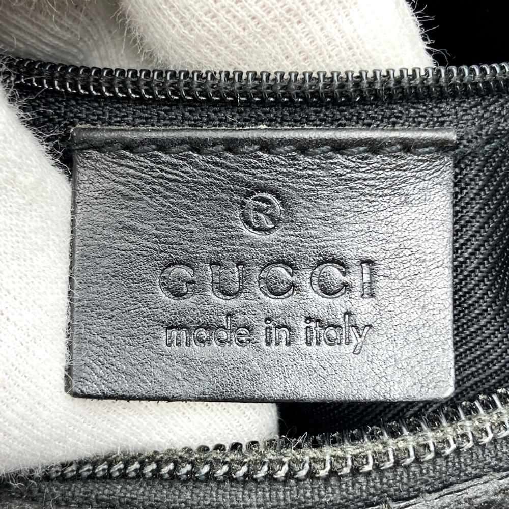 Gucci 001 4204 Shoulder Bag/Handbag in Black GG Canvas/Leather PRE-OWNED