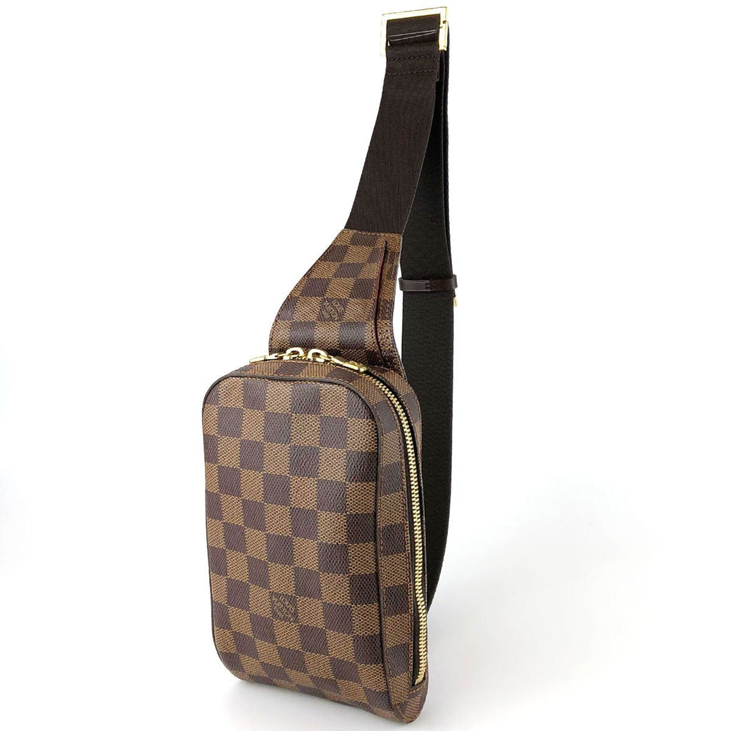 [CLEARANCE]Louis Vuitton N51994 Geronimos Waist Bag, Damier Canvas/Nylon, Brown, Shoulder Bag, Gold Hardware, Unisex PRE-OWNED