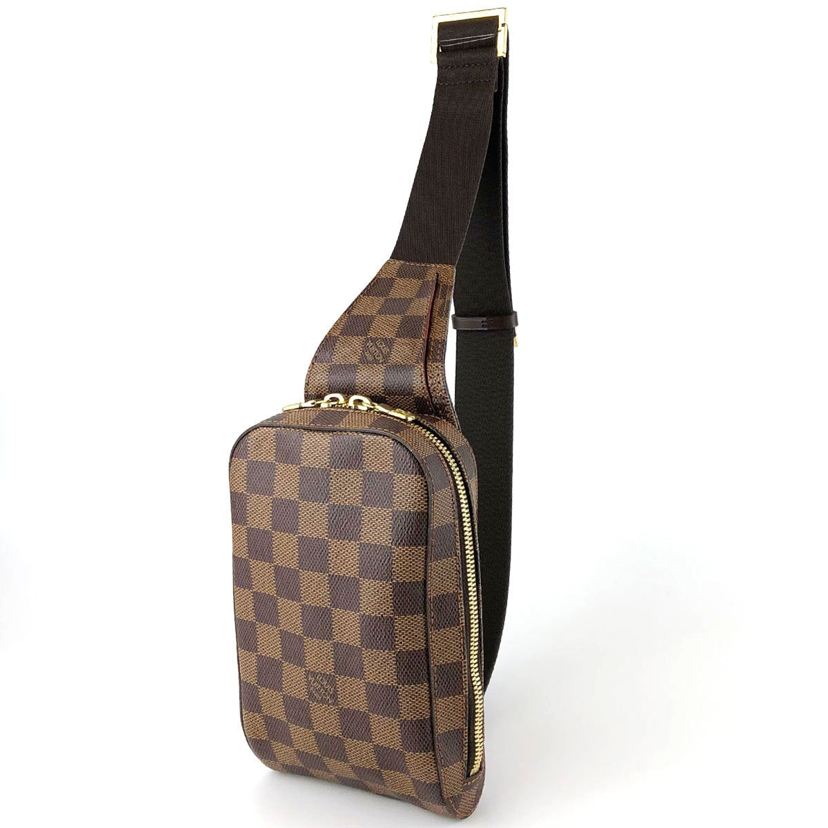 [CLEARANCE]Louis Vuitton N51994 Geronimos Waist Bag, Damier Canvas/Nylon, Brown, Shoulder Bag, Gold Hardware, Unisex PRE-OWNED