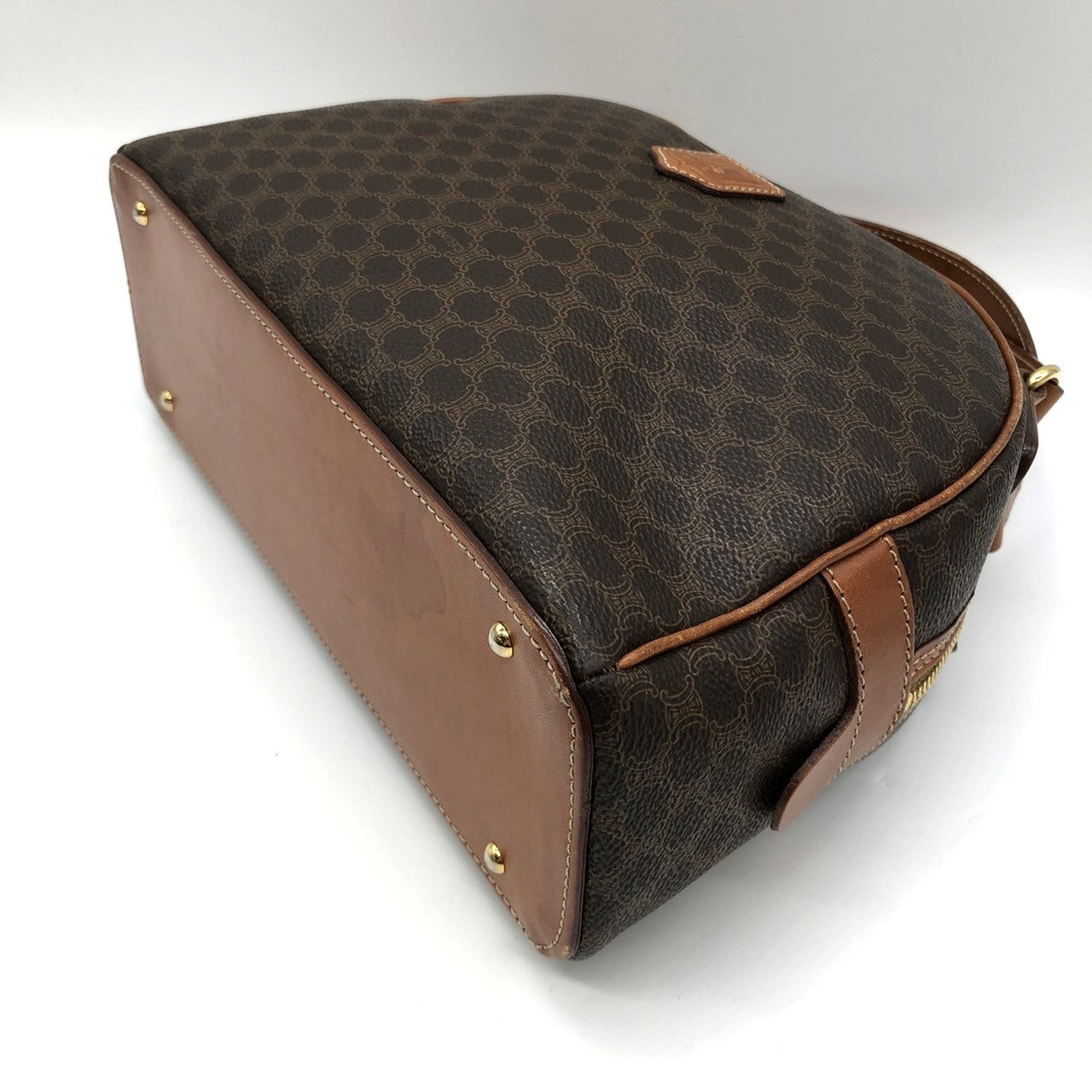 Celine MC96 Macadam Handbag in Brown PVC and Leather PRE-OWNED