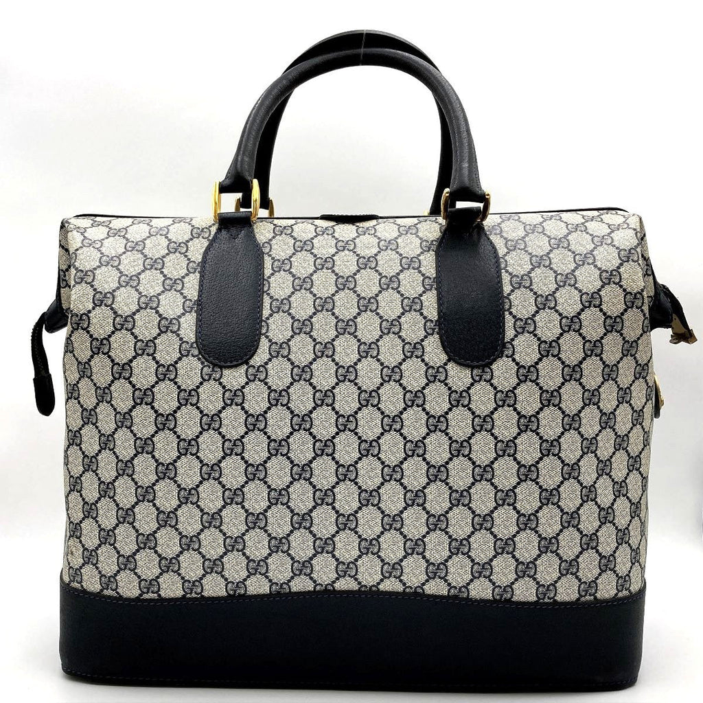 Gucci Boston bag/travel bag in GG Supreme navy PRE-OWNED