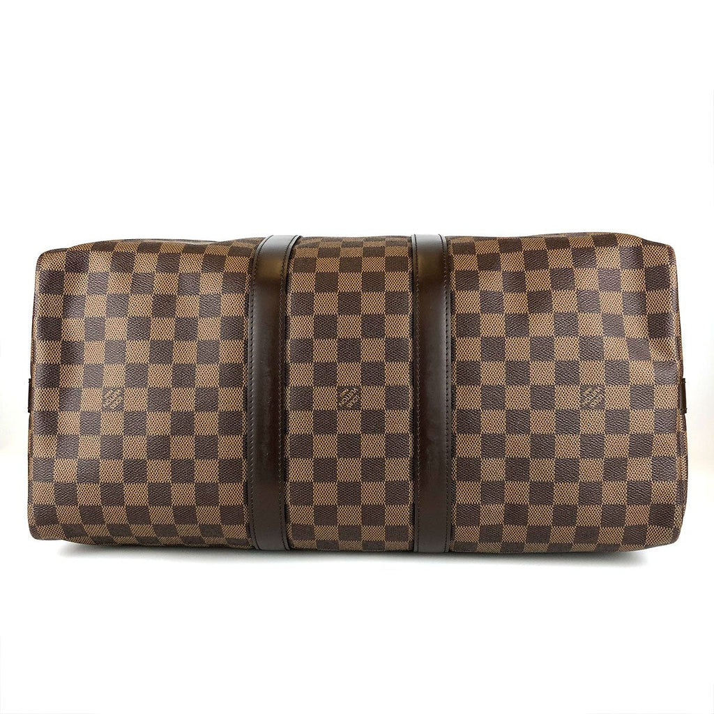 Louis Vuitton Keepall Bandouliere 45 N41428 Boston/Shoulder Bag, 2-Way, Damier Canvas/Leather, Damier Ebene Brown, Travel Bag, Unisex, Women's/Men's PRE-OWNED