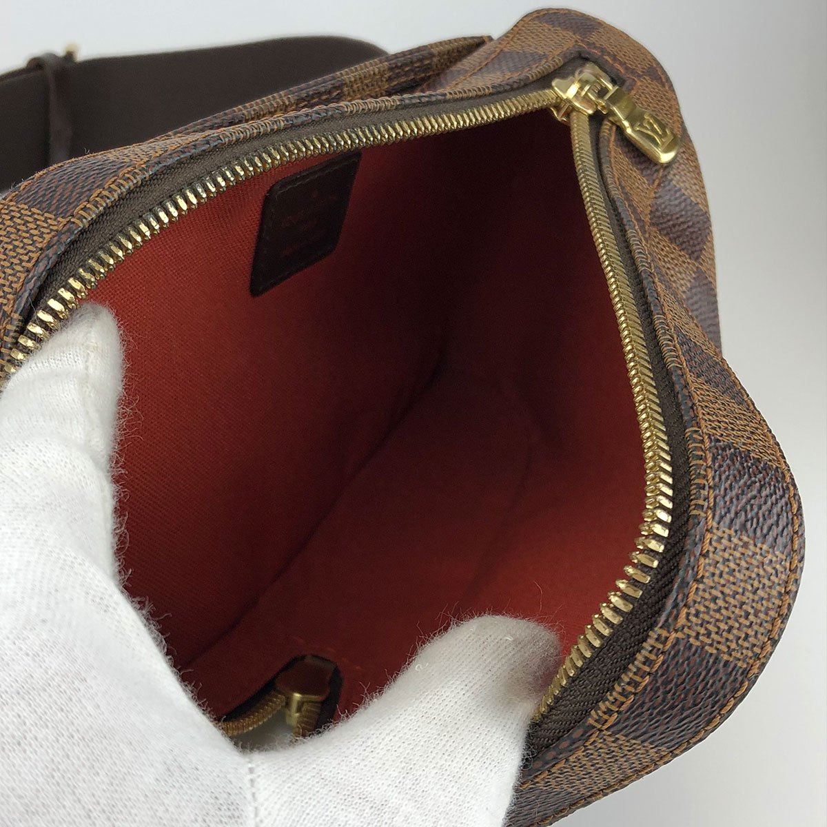 Louis Vuitton N51994 Geronimos Waist Bag, Damier Canvas/Nylon, Brown, Shoulder Bag, Gold Hardware, Unisex PRE-OWNED