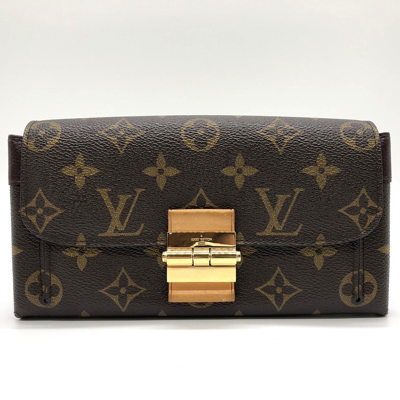 Louis Vuitton M60362 Portefeuille Elysee Long Wallet in Brown Monogram Canvas/Leather PRE-OWNED