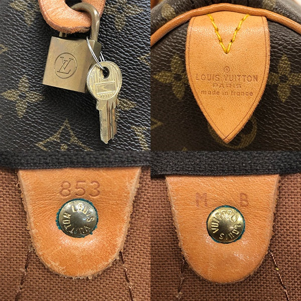 Louis Vuitton M41524 Speedy 35 Monogram Mini Boston Bag, Brown PRE-OWNED