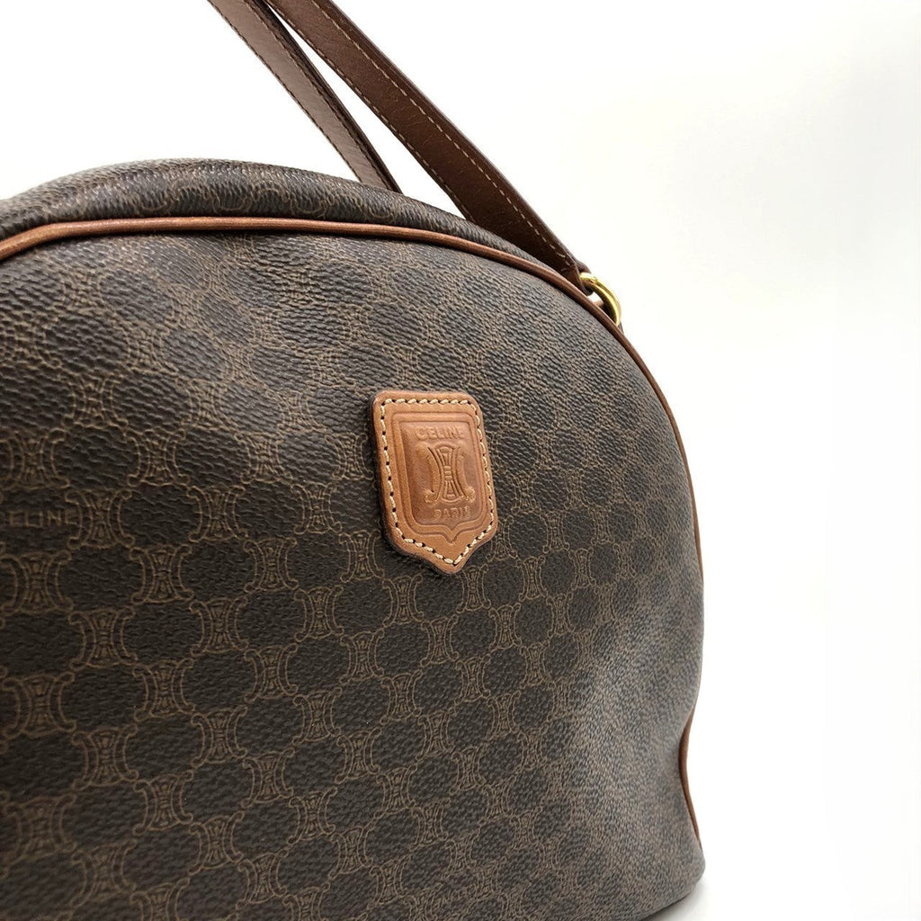 Celine MC96 Macadam Handbag in Brown PVC and Leather PRE-OWNED