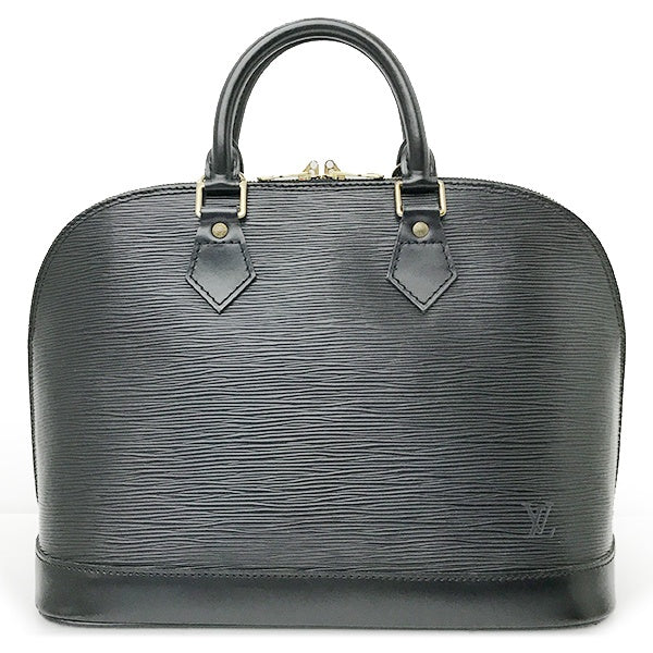 [CLEARANCE]Louis Vuitton M52142 Alma Epi Handbag Mini Boston Bag in Noir Black Epi Leather for Women PRE-OWNED