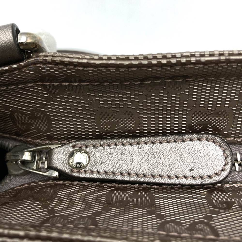 Gucci 201538 GG Imprime Crossbody Shoulder Bag/Body Bag Metallic Pink/Brown Pre-owned