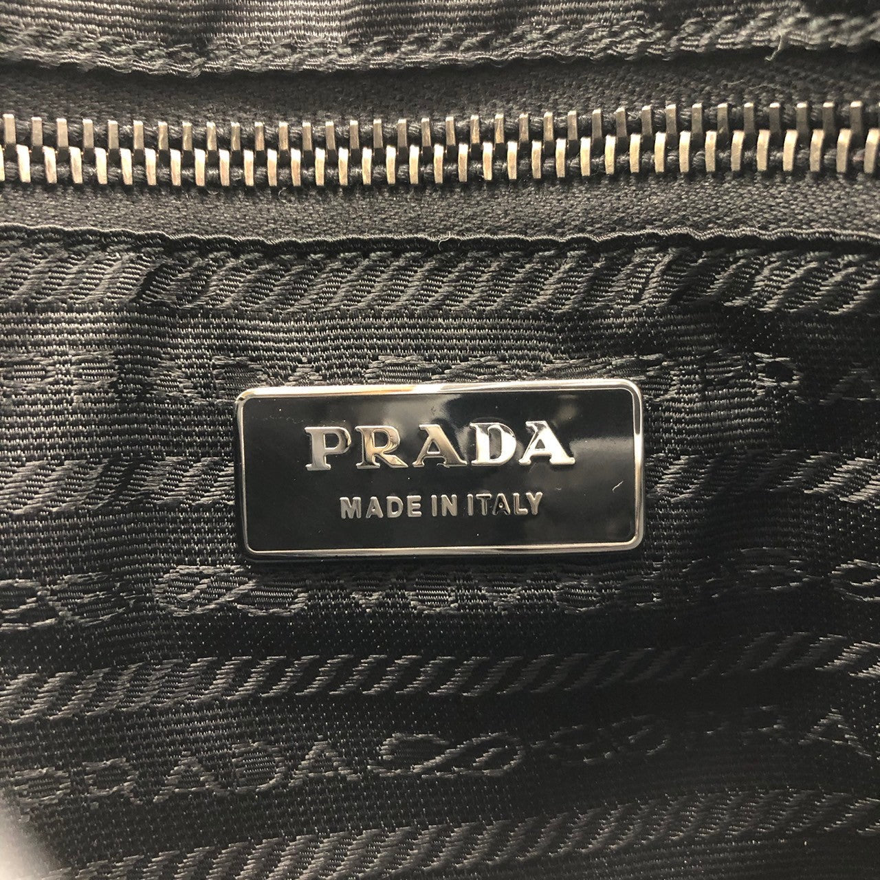 Prada handbag shoulder bag black leather PRE-OWNED