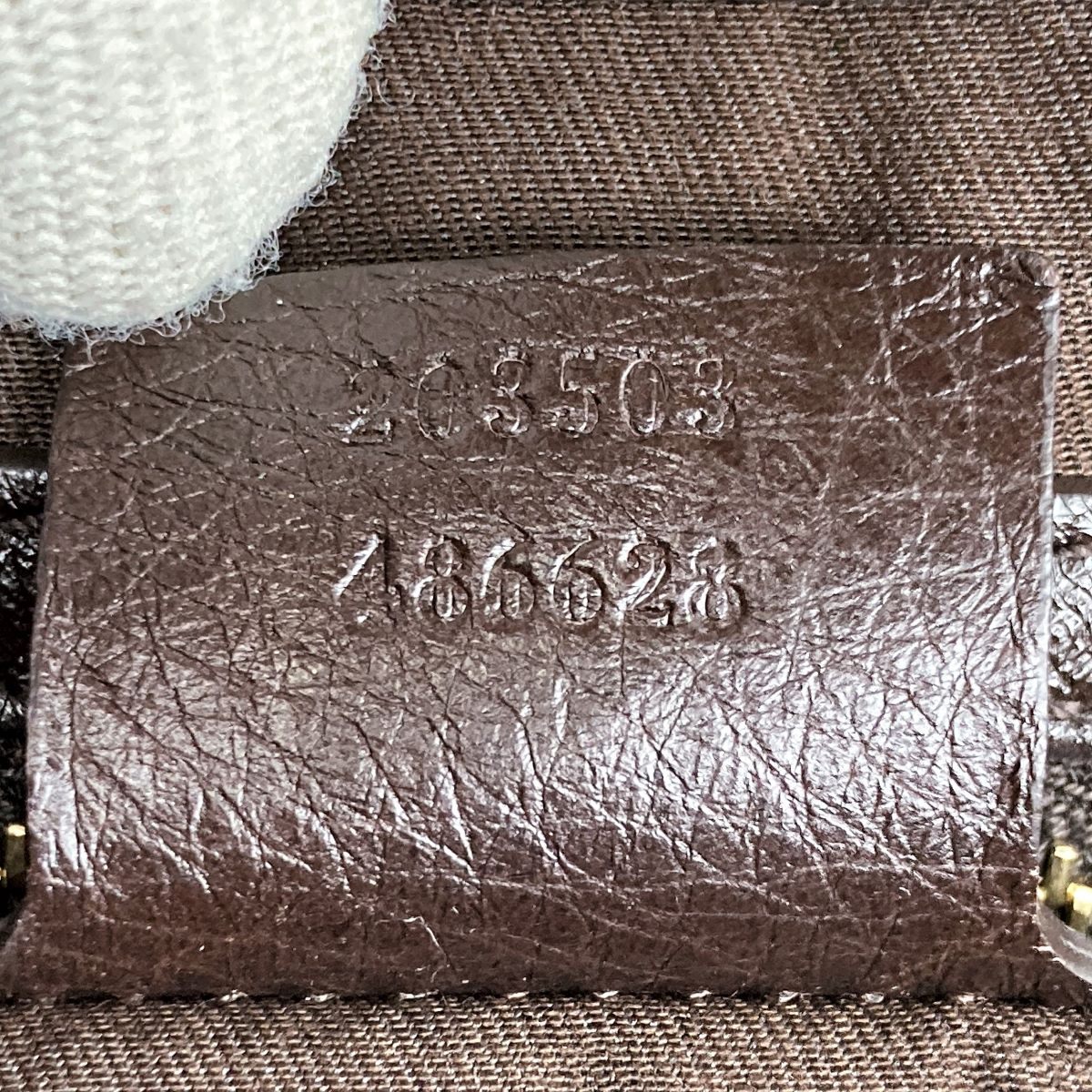 Gucci 203503 Charlotte Shoulder Bag in GG Canvas and Leather, Brown PRE-OWNED