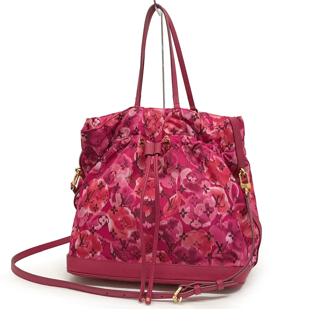 Louis Vuitton M94313 Noefull MM 2-Way Shoulder Bag/Tote Bag Ikat Nylon Canvas Violet/Pink Pre-owned