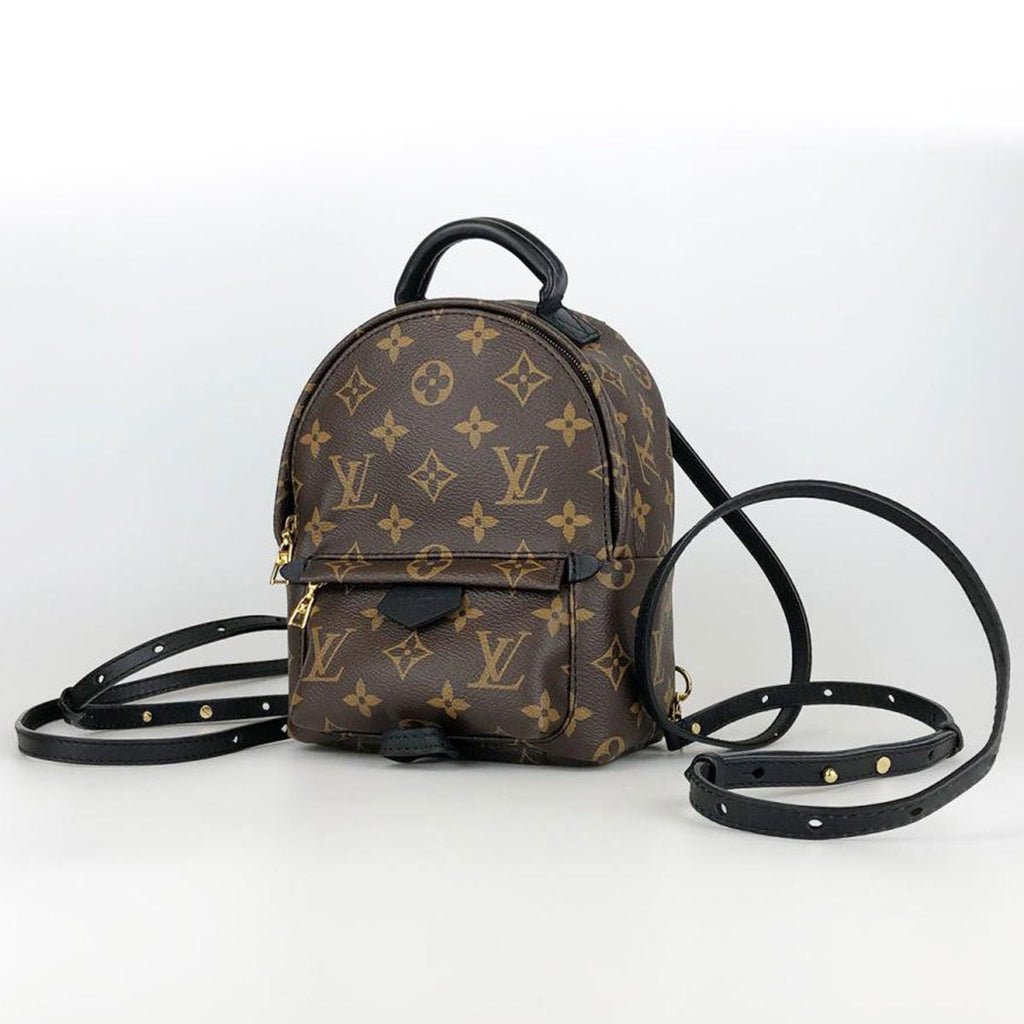 Louis Vuitton M44873 Palm Springs Mini Backpack/Daypack in Monogram Canvas/Leather, Brown, Unisex PRE-OWNED