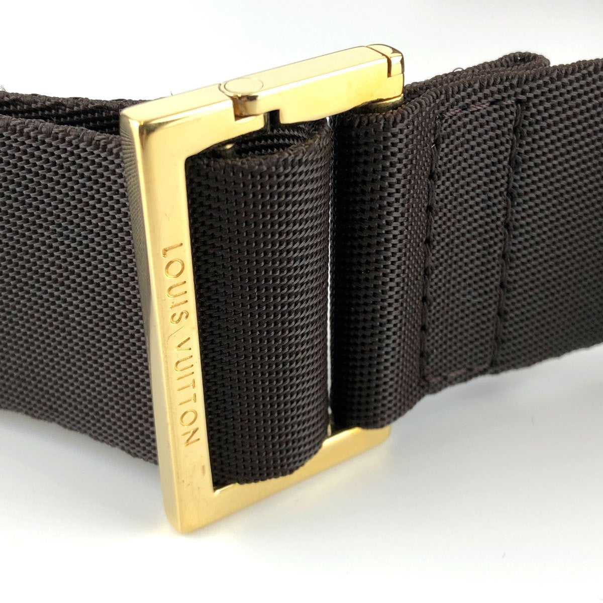 [CLEARANCE]Louis Vuitton N51994 Geronimos Waist Bag, Damier Canvas/Nylon, Brown, Shoulder Bag, Gold Hardware, Unisex PRE-OWNED