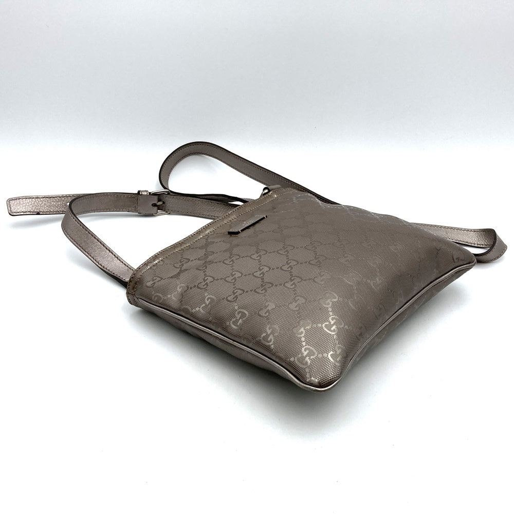 Gucci 201538 GG Imprime Crossbody Shoulder Bag/Body Bag Metallic Pink/Brown Pre-owned