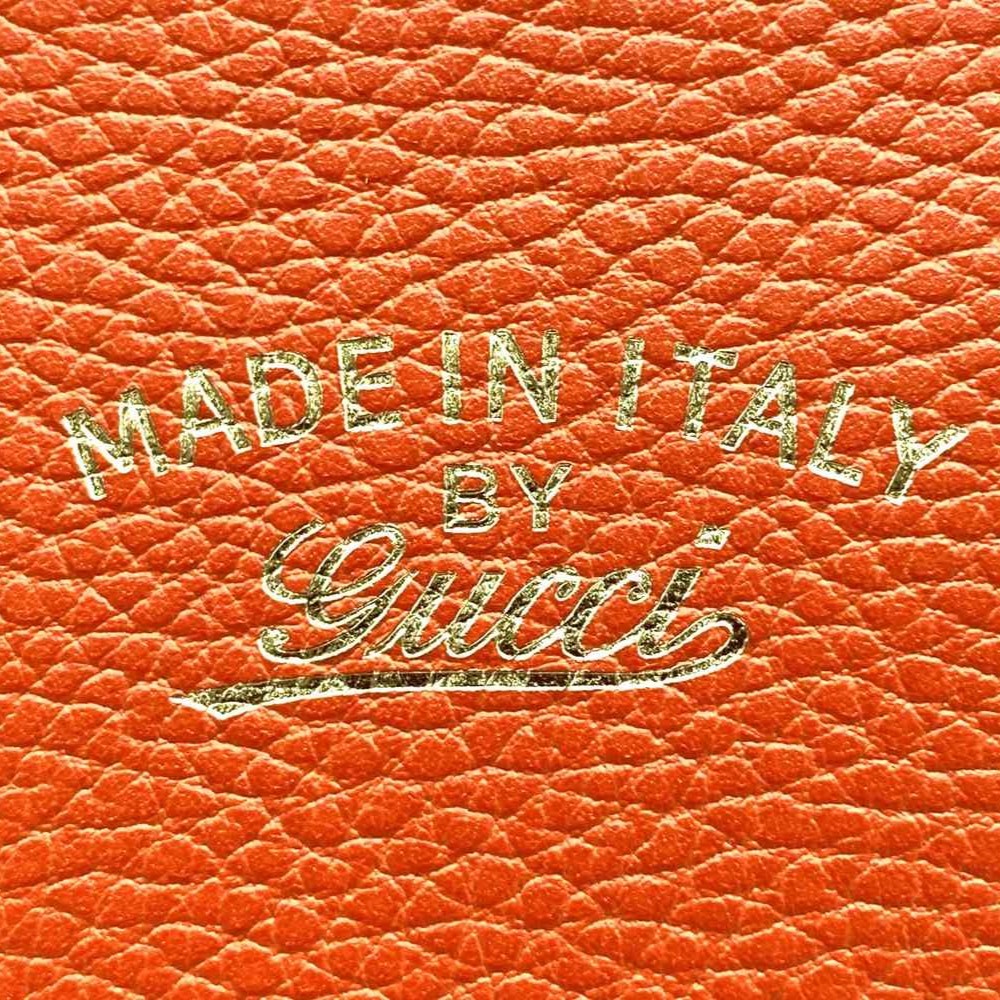 Gucci 368827 Swing Small 2-Way Handbag/Shoulder Bag Leather Orange Pre-owned